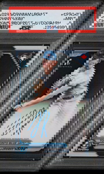 2024 Bowman Draft Chrome Prospect Autographs Johnny King #CPAJKI PSA 9