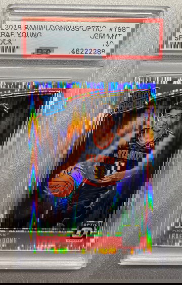 TRAE YOUNG 2018 OPTIC SHOCK ROOKIE CARD PSA 10 GEM MINT