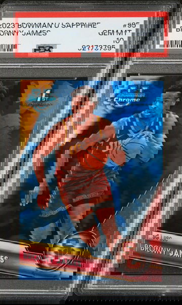 2023 Bowman Chrome University Sapphire Bronny James Jr. #95 PSA 10