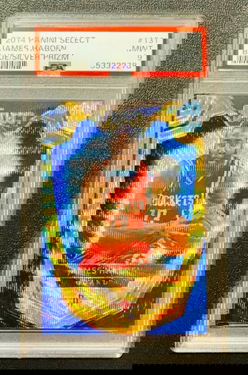 2014-15 Panini Select JAMES HARDEN Blue/Silver/Gold Prizm PSA 9 POP 1