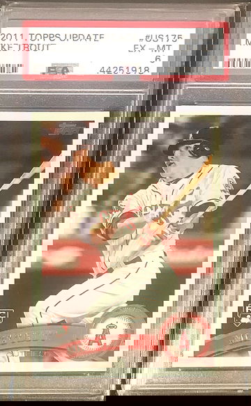 2011 Topps Update Mike Trout RC #US175 I PSA 6 Ex-Mt Angels