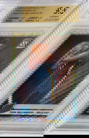 2019-20 Panini Donruss Optic Fanatics #158 Zion Williamson RC BGS 9.5 TRUE GEM