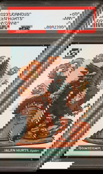 2023 PANINI DONRUSS DOWNTOWN! JALEN HURTS #D5 EAGLES PSA 9 MINT