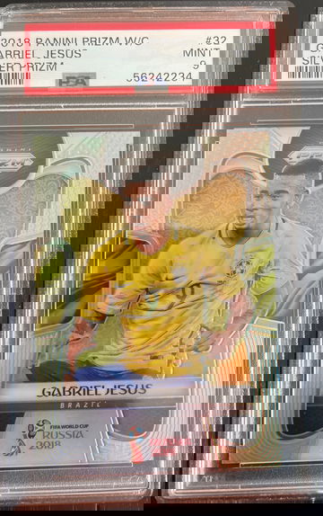 Gabriel Jesus 2018 World Cup Prizm Silver PSA 9