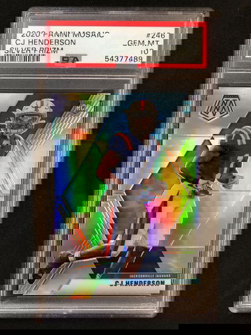 2020 Panini Mosaic - CJ Henderson - Rookie Silver Prizm PSA 10 Gem Mint