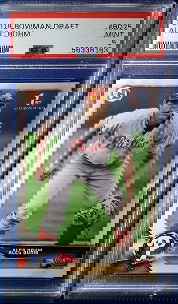 2018 Bowman Draft Alec Bohm #BD25 Phillies PSA 9