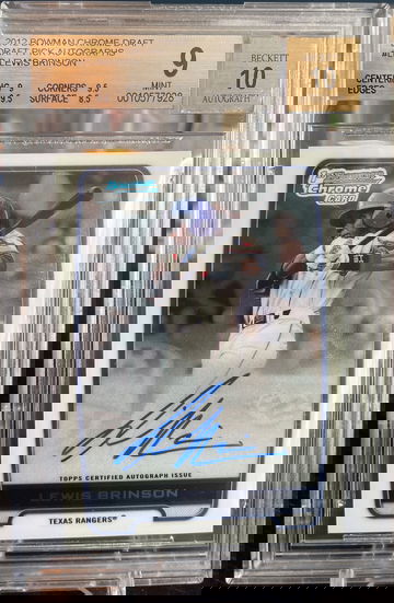 Lewis Brinson 2012 Bowman Chrome Auto BGS 9