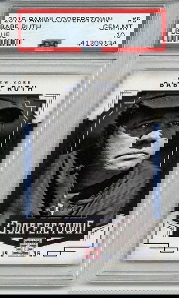 2015 PANINI COOPERSTOWN BLUE #5 BABE RUTH CARD YANKEES /25 PSA 10 LOW POP RARE