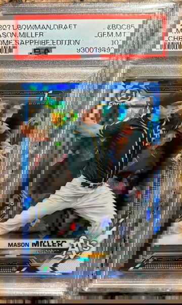 2021 Bowman Draft Sapphire Mason Miller PSA 10