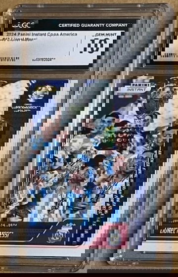 2024 Panini Instant Copa America Champion Lionel Messi #43 /12674 cgc 10