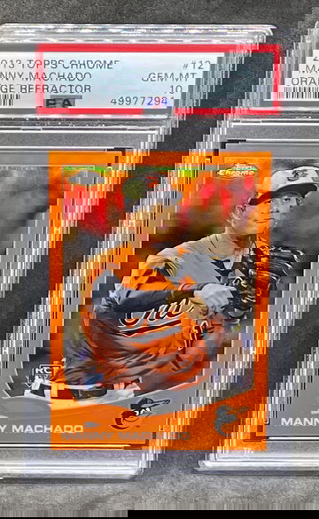 2013 Topps Chrome Orange Refractor Manny Machado PSA 10