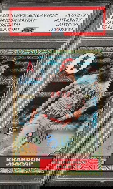 2022 Topps Silver Pack #T87C79 Brandon Marsh RC Autograph PSA 10 