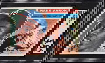 EXCEPTIONAL EYE APPEAL 1956 Topps HANK AARON #31 White Back SGC 3.5 VG+ BRIGHT COLORS Braves Great Centering ReSub?