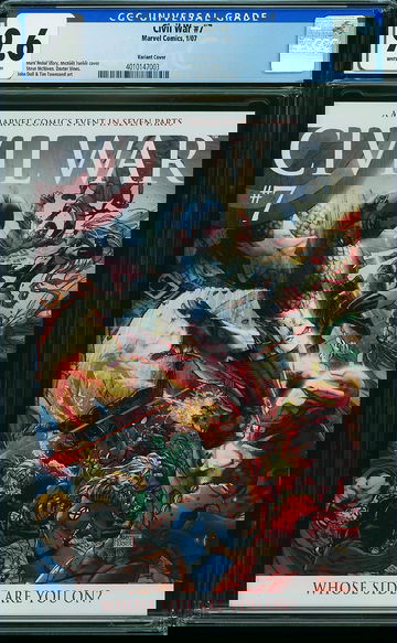 CIVIL WAR #7, CGC 9.6 NM+ - VARIANT COVER