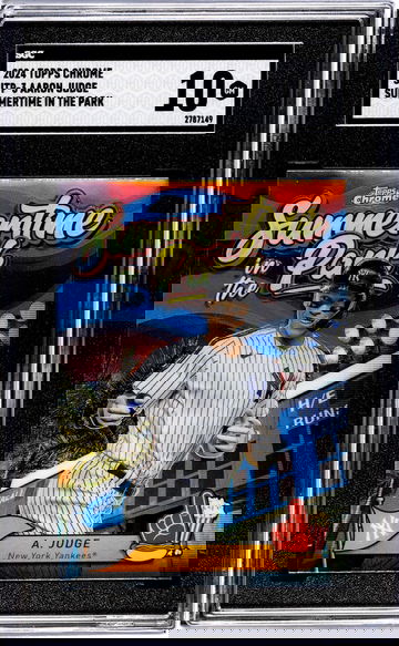 2024 Topps Chrome #SITP-3 Aaron Judge Summertime in the Park SGC 10