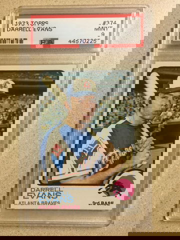 1973 Topps #374 Darrell Evans PSA 9 MINT RARE