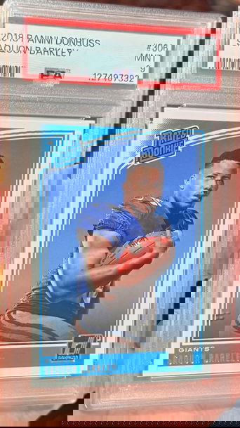 2018 Panini Donruss Saquon Barkley Rated Rookie PSA 9