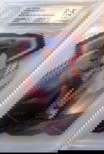 2011 TOPPS DIAMOND DIE CUT BLACK #DDC-108 CLAYTON KERSHAW 54/60 BGS 8.5 NM-MT+ (HIGHEST GRADED)