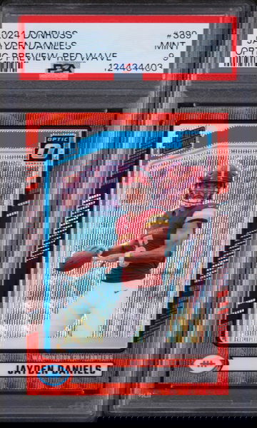 2024 Donruss Optic Rated Rookie Preview Red Wave Jayden Daniels #389 PSA 9