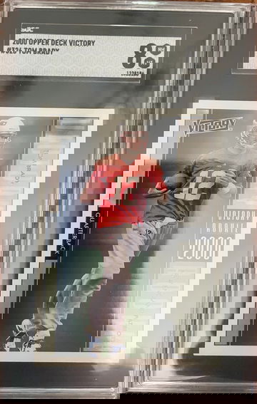 2000 Upper Deck Victory Tom Brady Rookie Card SGC 8