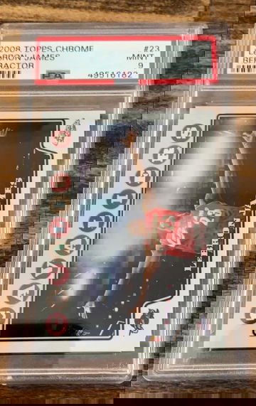 LeBron James 2008 Chrome Ref PSA 9