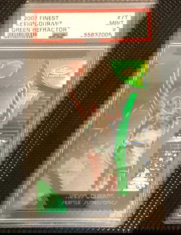 2007 Kevin Durant Topps Finest Green Refractor PSA 9 POP 5 
