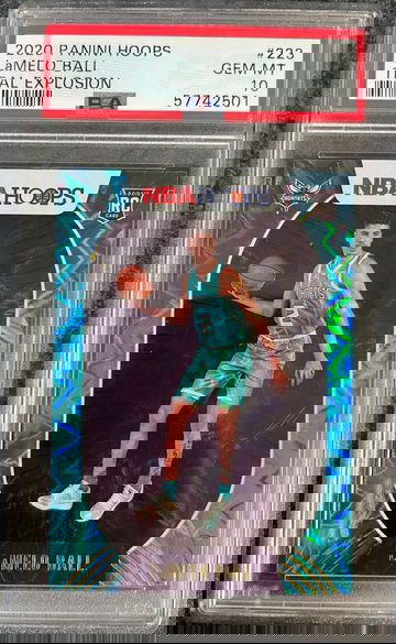 2020 Lamelo Ball Panini Hoops RC Teal Explosion PSA 10 Gem Mint