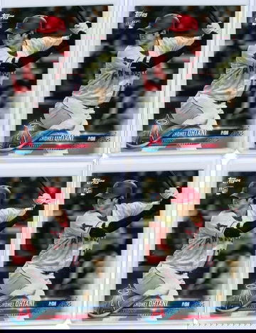 2018 Topps Team Set A-17 Shohei Ohtani 4 Card Lot