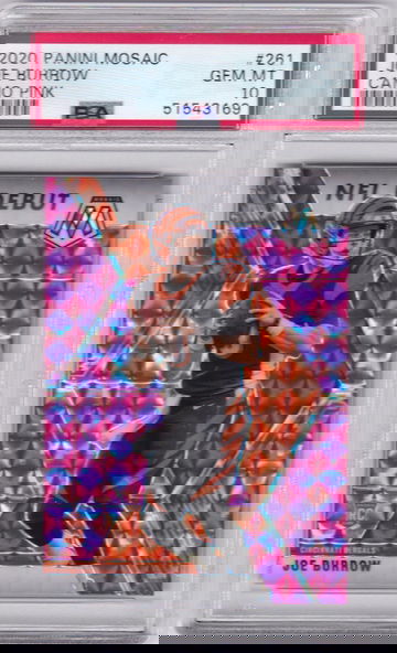 2020 Panini Mosaic Joe Burrow Pink Camo NFL Debut