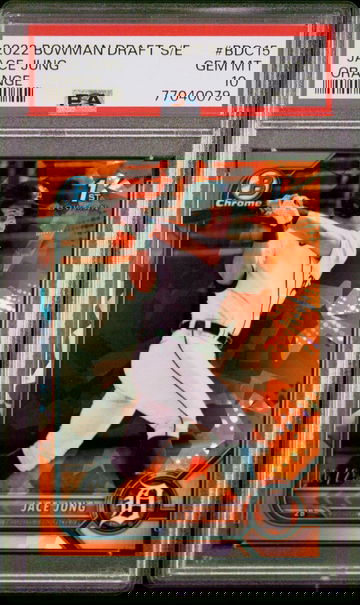 2022 Bowman Draft Sapphire Orange /25 Jace Jung #BDC15 Tigers PSA 10