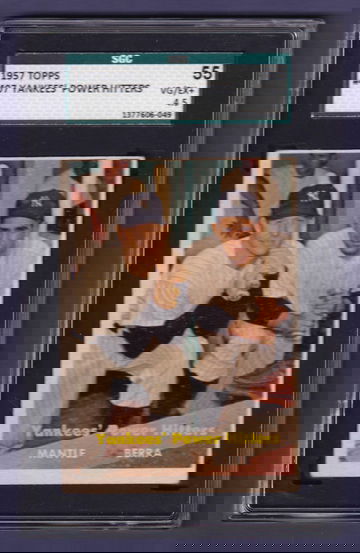 1957 Topps #407 Mantle/Berra SGC 4.5