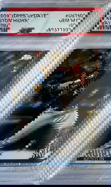 2019 Topps Update Keston Hiura -Batting PSA 10
