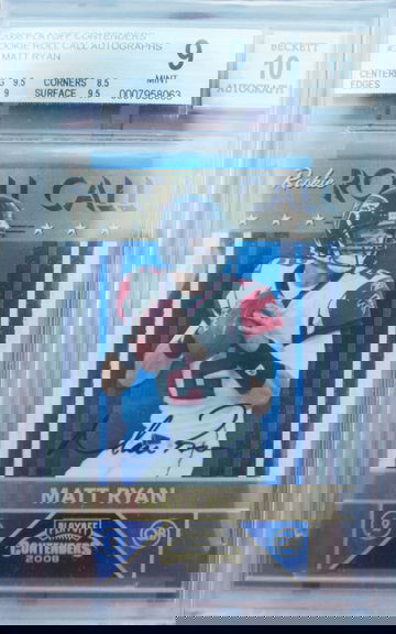 2008 Panini Playoff Contenders Rookie Roll Call Auto Autograph Matt Ryan BGS 9 /25