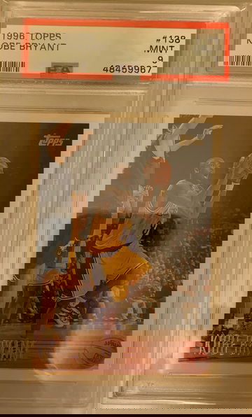 KOBE BRYANT 1996 TOPPS ROOKIE CARD #138 PSA 9