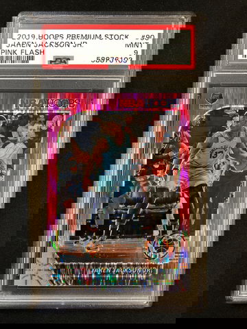 2019 Panini Hoops Premium Stock - Jaren Jackson - Pink Flash Prizm /25 PSA 9