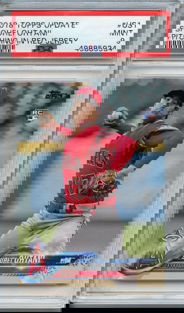 Shohei Ohtani Topps Update Pitching Rookie PSA 9 934