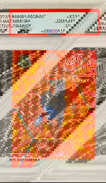 Rui Hachimura 2019 Panini Mosiac Reactive Orange Rookie Card RC #231 PSA 10 GEM MINT