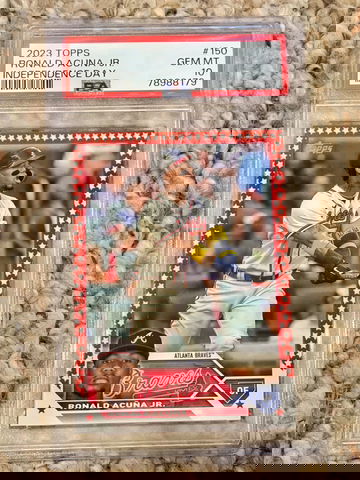 2023 Topps Ronald Acuna Jr Independence Day PSA 10 #50/76