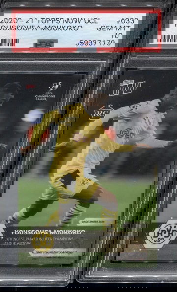 2020 Topps Now UCL #033 Youssoufa Moukoko PSA 10 *7179