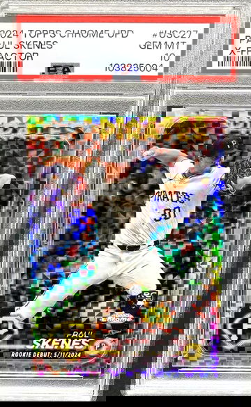 2024 Topps Chrome Update Paul Skenes X-Fractor Debut RC *PSA 10 GEM MT* ROY Pitt