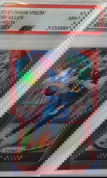 2019 Panini Prizm Josh Allen Red Prizm PSA 9-Mint