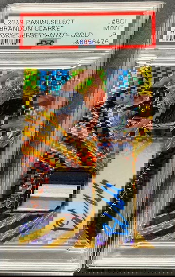 2019 Select Brandon Clarke RPA Rookie Jersey Patch Auto Gold #1/10 PSA 9