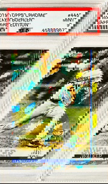 Walker Buehler 2019 Topps Chrome Sapphire Edition #445 PSA 9 MINT Rookie Cup Los Angeles Dodgers