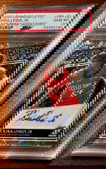 2020 Optic Kira Lewis Fast Break Signatures PSA 10, Pop 1