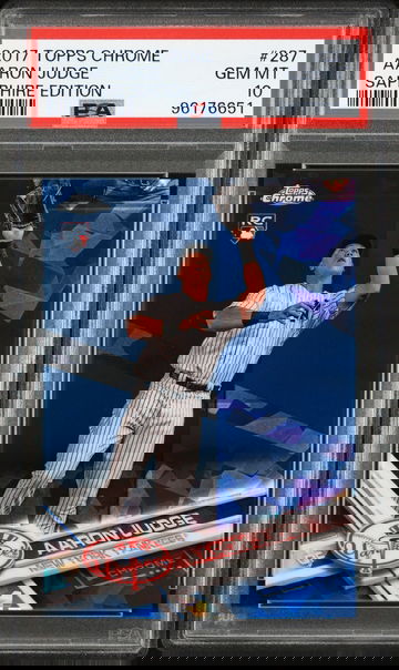 AARON JUDGE 2017 Topps Chrome Sapphire Edition PSA 10 Gem Mint Rookie