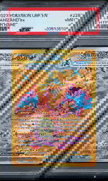 2023 POKEMON OBF EN-OBSIDIAN FLAMES 228 CHARIZARD EX HYPER RARE