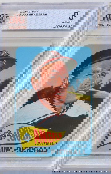 1965 Topps #172 Jim Piersall BVG 8 NM-MT