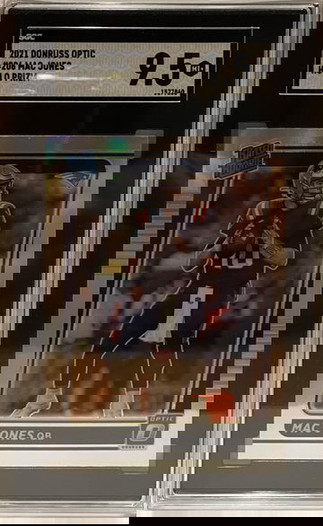 2021 Donruss Optic Mac Jones Holo Prizm SGC 9.5