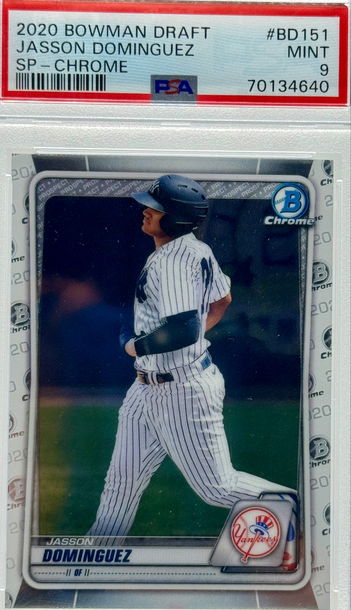 2020 BOWMAN DRAFT JASSON DOMINGUEZ SP - CHROME #BD151 PSA 9 MINT