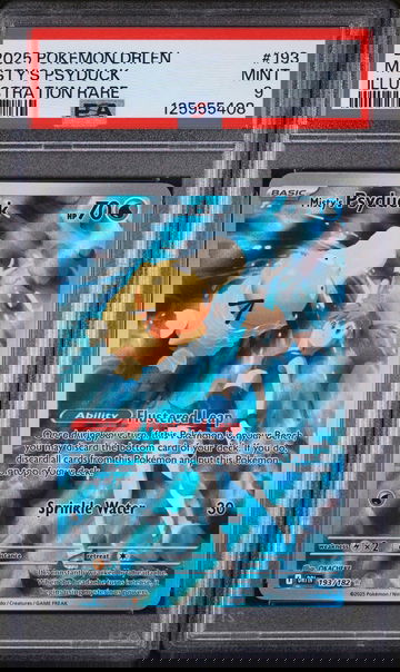 2025 Pokemon Scarlet and Violet Destined Rivals Illustration Rare Misty's Psyduck #193 PSA 9